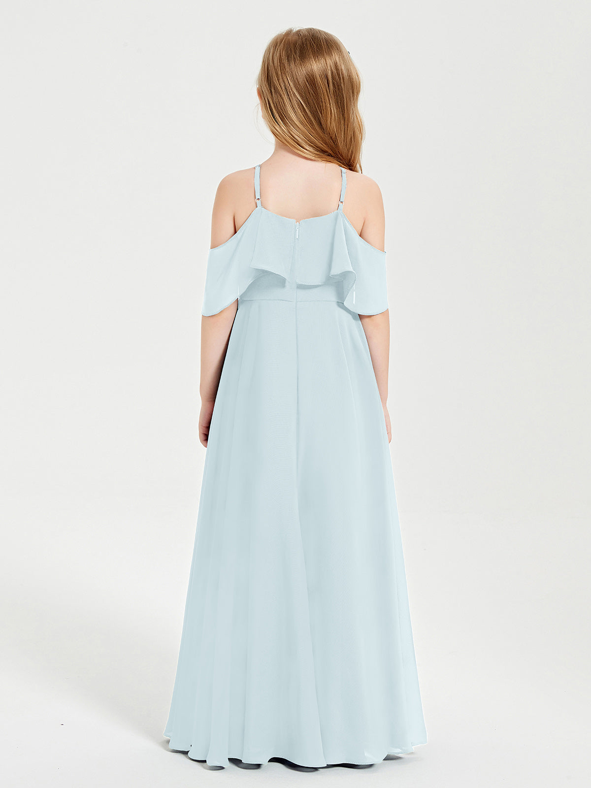 Off-the-Shoulder Long Dresses for Junior Bridesmaids Mist